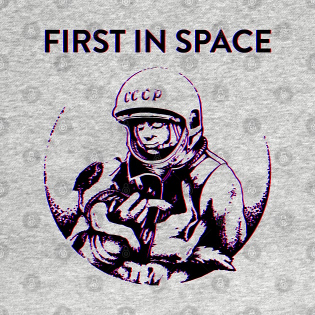 First In Space - Yuri Gagarin And Laika Space Dog by BlackRavenOath